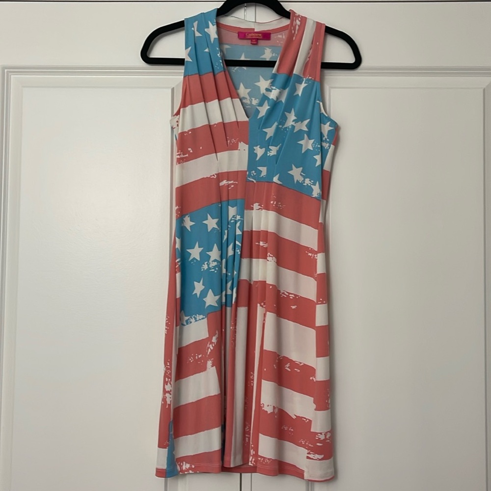 Catherine Malandrino Stars and Stripes Dress, Size XS